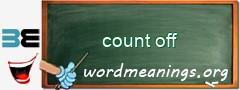 WordMeaning blackboard for count off